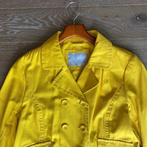 Old Navy Double Breast Pea Jacket | Yellow | L - Picture 5 of 8